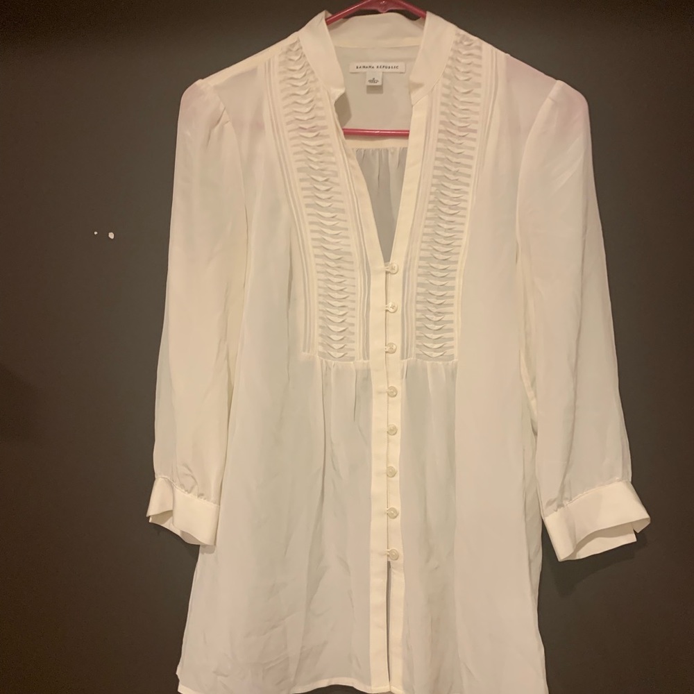 Banana Republic White Blouse